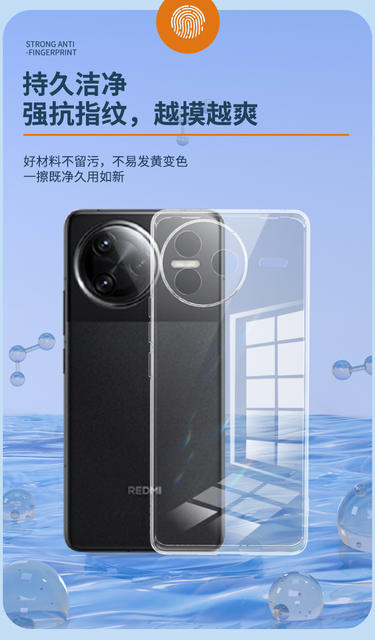 Suitable for Redmi K80 Mobile Phone Case K70/K60/K50 Protective Cover K40 Soft Silicone K30 Ultra-Thin Transparent Shell Fashion detail 6
