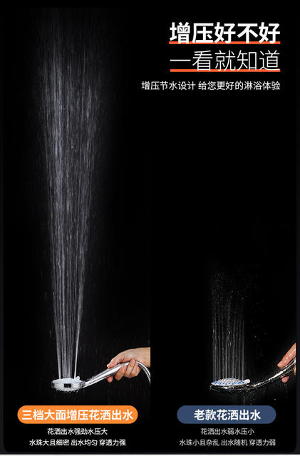Shower head three-speed five-speed Hans shower shower shower head Gas Gas hand shower set detail 3