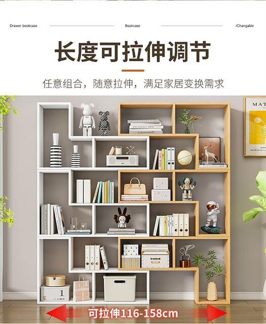 Simple Modern Combination Bookshelf and Bookcase, Creative Corner Bookshelf, Bedroom Floor-Standing Simple Storage Rack, Partition Display Rack detail 9