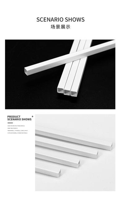 DIY Multi-Specification N Scale Square Tube Building Model Material Abs Modified Square Tube Abs Plastic Hollow Square Tube detail 5