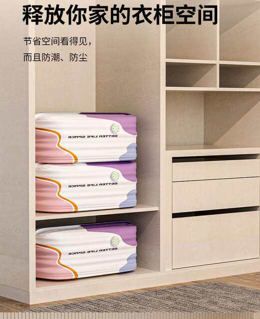 【No Need for Vacuuming】Household 3D Storage Compression Bags for Seasonal Clothes, Vacuum Compression Storage Bags, Specialized for Quilts detail 8