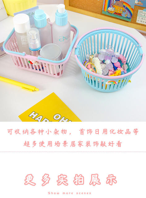 Square Plastic Picking Basket for Orchard, Hollow Strawberry Fruit Basket, Plastic Basket for Desktop Miscellaneous Items Organization and Storage detail 10