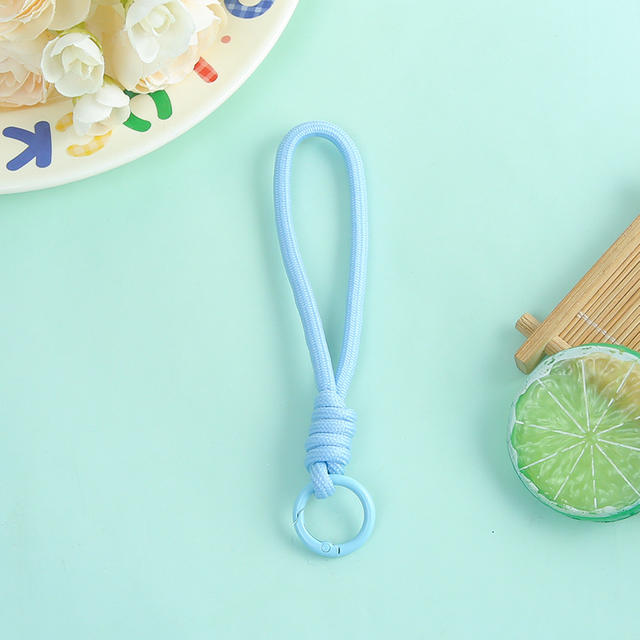 Same Color Short Hand-Woven Rope Spring Buckle DIY Jewelry Pendant Simple Mobile Phone Chain Anti-Fall Rope Material detail 11