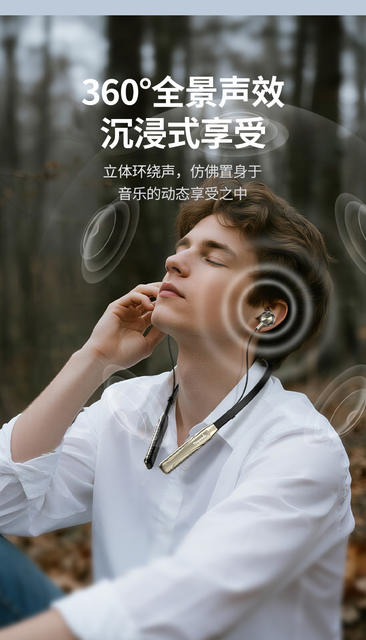 Hot-Selling Neck-Mounted Wireless Headphones with Digital Battery Display, Ultra-Long Standby Time, Neck-Hanging Sports High-Quality Bluetooth Earphones detail 6