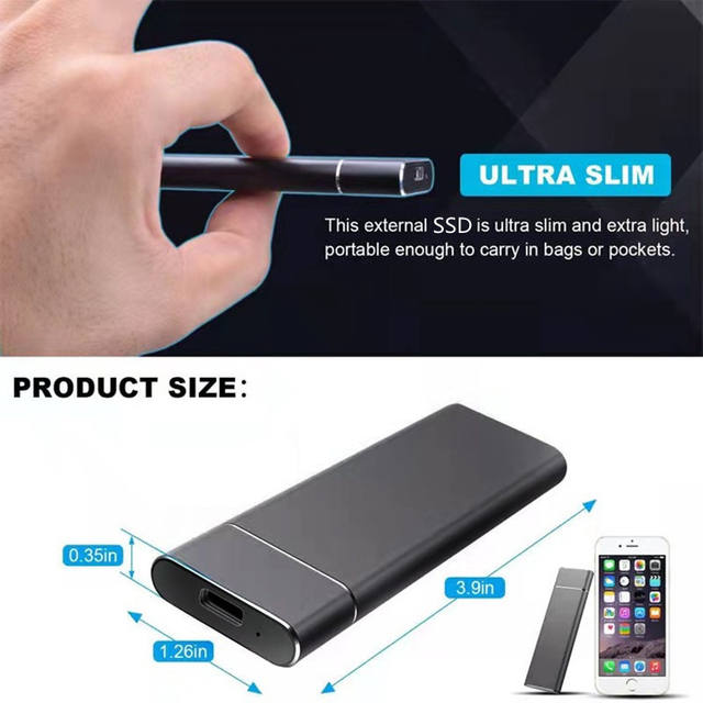 New Model of Mobile Hard Drive 2t High-Speed Large-Capacity External 2Tb Solid-State Storage Mobile Phone Computer Encrypted 1Tb Mechanical Disk detail 4