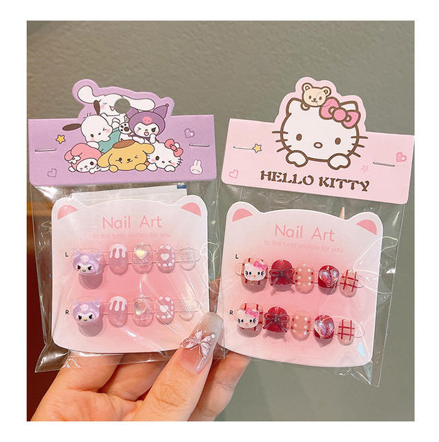 Children's Wearable Nail Stickers for Little Girls, Removable Nail Art Stickers, Girls' Gifts, Nail Patches, Wearable Nails Wholesale detail 7