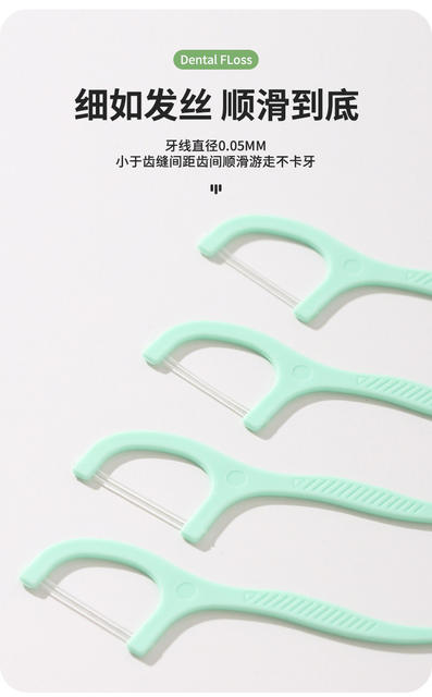 Family Pack Mint-Flavored Double-Thread Dental Floss Disposable Portable Oral Cleaning Toothpicks Flossing Sticks Portable and Easy to Carry detail 5
