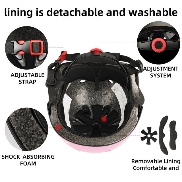 Ready Stock Children's Helmets, Bicycle Riding Helmets, Roller Skating Skateboard Balance Bike Helmets, Abs+Eps Helmets detail 8