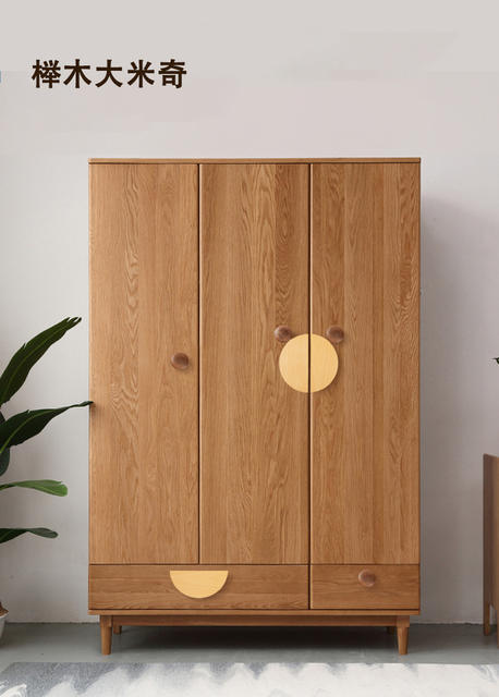 Mickey Children's Room Wooden Handle Drawer Furniture Cute Cartoon Bear Semi-Circular Wooden Wardrobe Door Handle detail 12