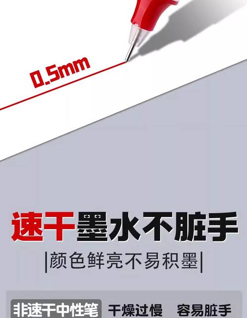 Red Gel Pen with a Full Needle Tip, Red Pen for Teachers to Use for Correcting Homework, Test Papers, and Exams, Quick-Drying Rollerball Pen for Students detail 9