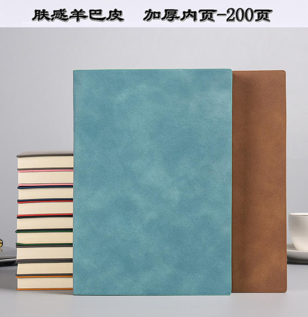 Business A5 Thickened Notebook with Logo Printing, Sheepskin A6 Notepad, Office Gift Set, B5 Diary detail 11