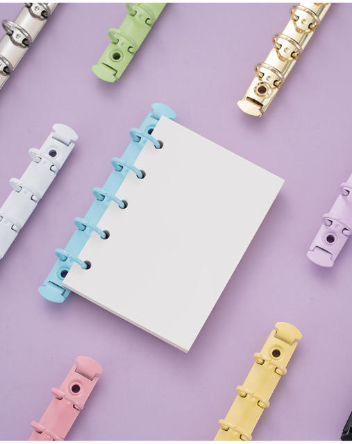 M5 Binder Macaron Color Five Hole A8 Mini Metal Clip M5 Binder Binder Accessories Wholesale detail 6