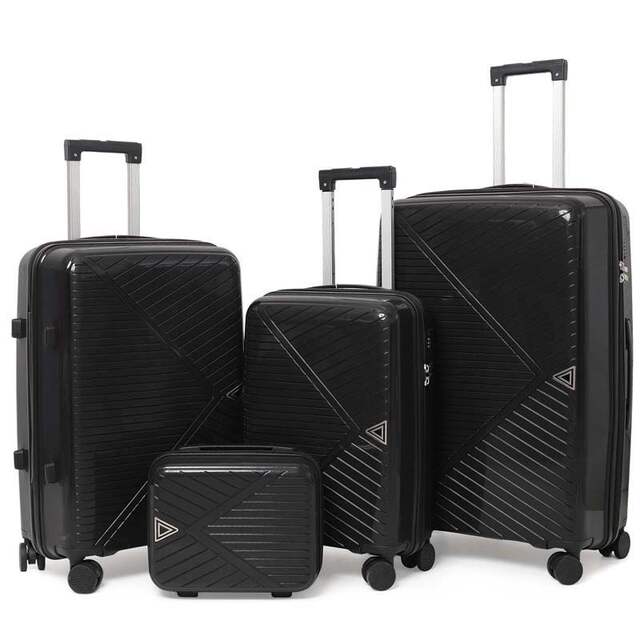 Ultra-Light Travel Suitcase Password Lock Pp Set Foreign Trade Luggage Zipper Large Capacity Carry-On Suitcase with Universal Wheels detail 12