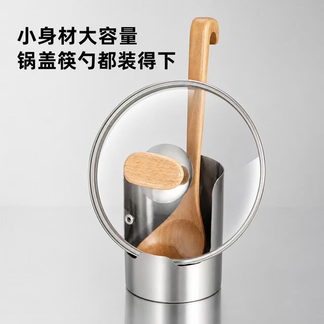New Stainless Steel Pot Lid Holder, Soup Spoon and Spatula Holder, Kitchen Storage Rack, Cutting Board Stand, Vertical Storage Rack detail 4