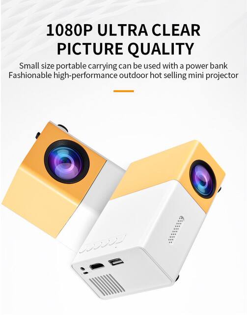 Cross-Border Hot-Selling Vs Yg300 Projector, Wired Screen Mirroring for Mobile Phones, Wireless Entertainment for Children, Home-Use Mobile Projector detail 3