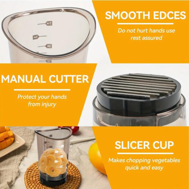 Stainless Steel Fruit Slicing Machine Vegetable Chopper Quick Fruit and Vegetable Salad Egg Slicer Kitchen Tool detail 4