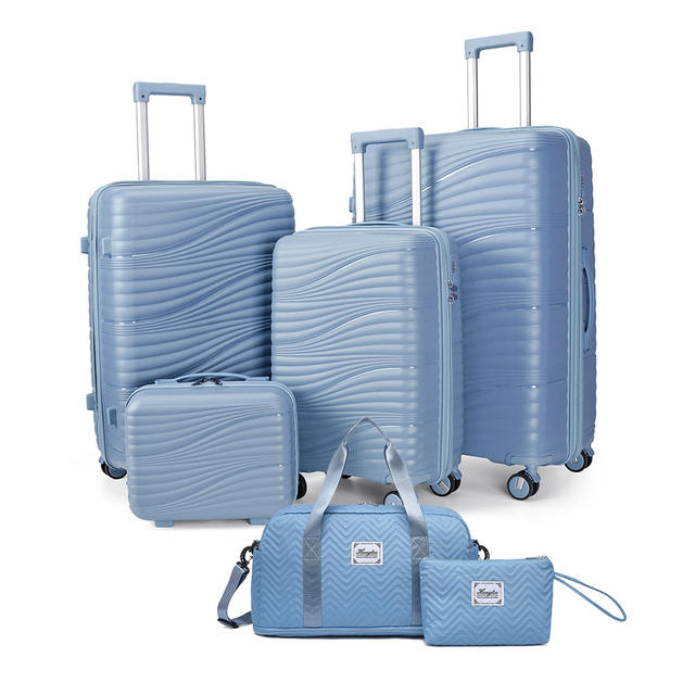 New Pp Material Suitcase 24inch Trolley Case Cross-Border Special Boarding Case Large Capacity Suitcase Universal Wheel t detail 2