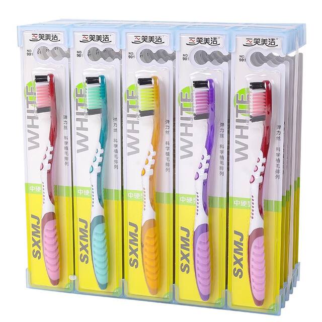 Sanxiao Meijie Toothbrush Soft Bristle Toothbrush Classy Toothbrush Medium Hard Bristle Adult Toothbrush Tongue Coating Cleaning Independent Packaging detail 6