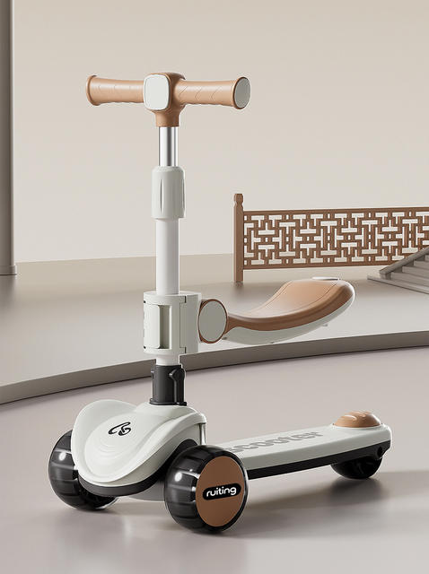 Children's scooter 1-3-6-14 years old children baby pedal scooter meter high car three-in-one anti-rollover can sit detail 2