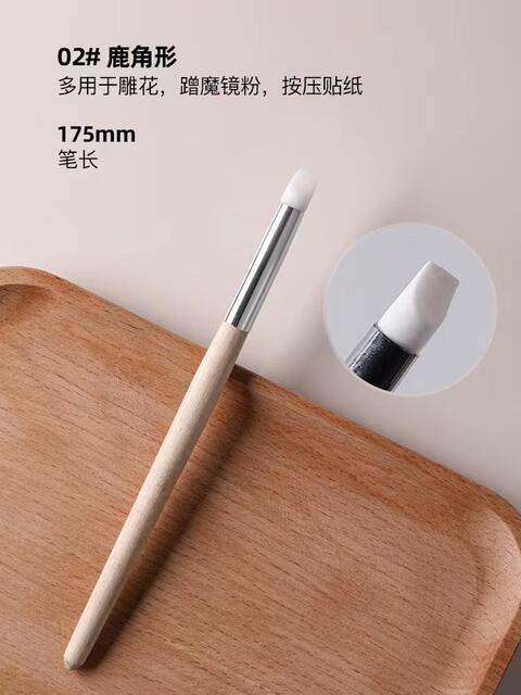 Manicure Tools Silicone Pen Wooden Rod 5 Pack Japanese Multifunctional Silicone Pen Carved Painting Shop Special Wholesale detail 7