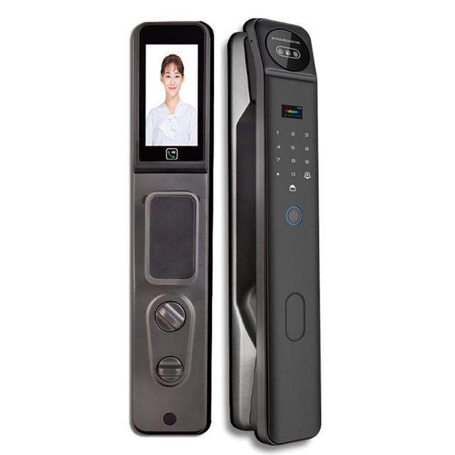 Cross-Border Fingerprint Lock, Face Recognition Fingerprint Password Lock for Entry Door, Remote Video Intercom Smart Door Lock Wholesale