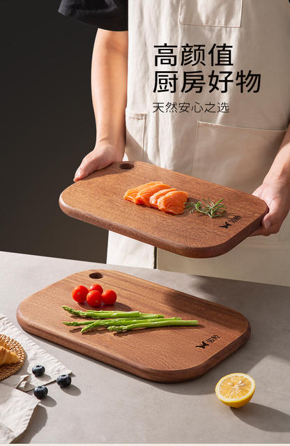 Double-Sided Cutting Board Made of Whole Wood from Double-Rolled Ebony Wood, Suitable for Home Use, Kitchen-Specific, Antibacterial Chopping Board detail 9