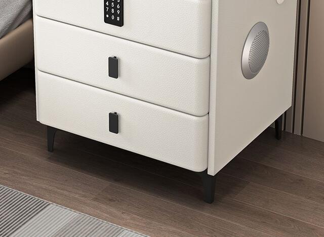 Smart Bedside Table for Small Apartments, Italian-Style Light Luxury Minimalist Design, Wireless Charging, Multifunctional Smart Storage Cabinet detail 3