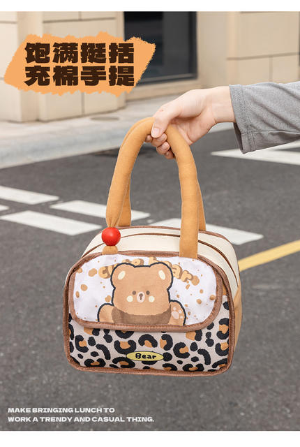 Lunch Bag Lunch Box Double-Layer Tote Bag Office Worker Lunch Bag Breakfast Insulated Lunch Box Lunch Bag Thickeneded Aluminum Foil detail 11