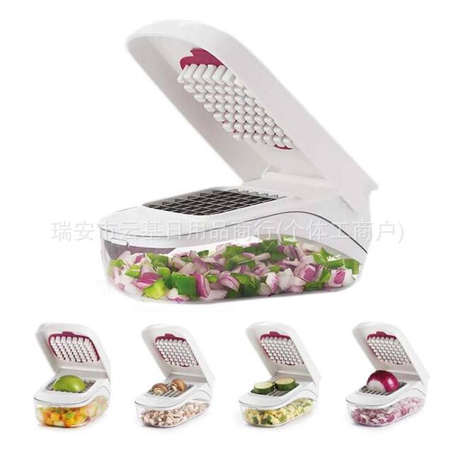 Fruit and Vegetable Cutter, Multifunctional Kitchen Tool for Cutting Vegetables, Beans, and More, Multi-Purpose Machine for Chopping Onions, Peppers, and Mushrooms detail 1