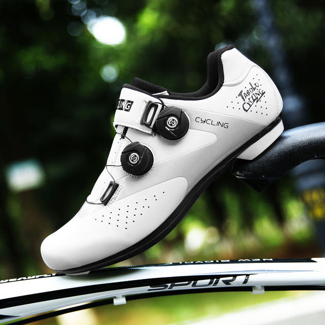 New professional cycling shoes men's lockless mountain bike bicycle shoes road bike lock shoes non-lock bicycle Women's Spring detail 5