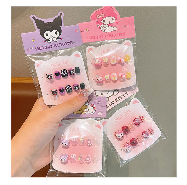 Children's Wearable Nail Stickers for Little Girls, Removable Nail Art Stickers, Girls' Gifts, Nail Patches, Wearable Nails Wholesale detail 6