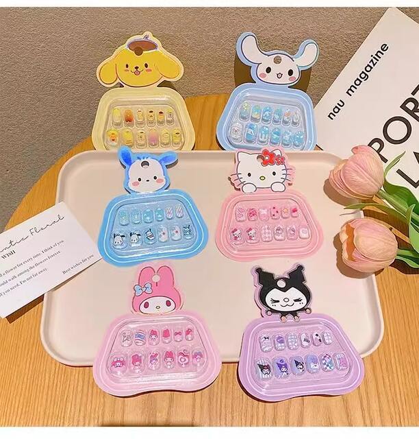 Sanrio Children's Nail Stickers Girls Cute Fun Nail Stickers Students Nail Stickers Girls Nail Stickers Children Wear Nail Stickers detail 10