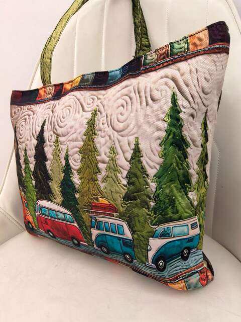 3D Cross-Border New Product Temu Amazon Women's Dog Pattern Printed Handbag Shoulder Bag 300g Canvas Bag detail 3