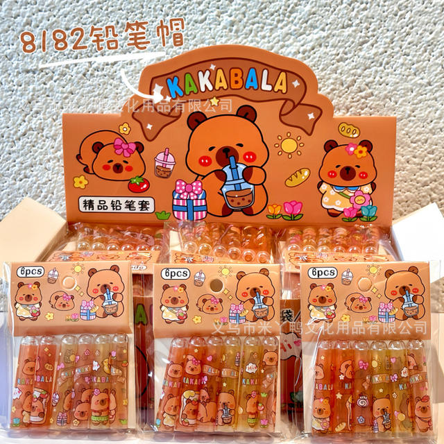High-Quality Pencil Caps, Cute Stationery Accessories, Creative Gift for Primary School Students, 6-Piece Bagged Set detail 11