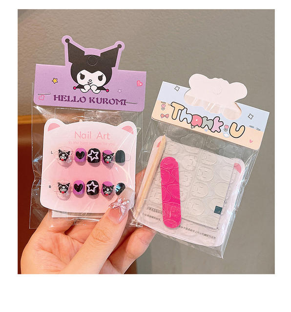 Children's Wearable Nail Stickers for Little Girls, Removable Nail Art Stickers, Girls' Gifts, Nail Patches, Wearable Nails Wholesale detail 11