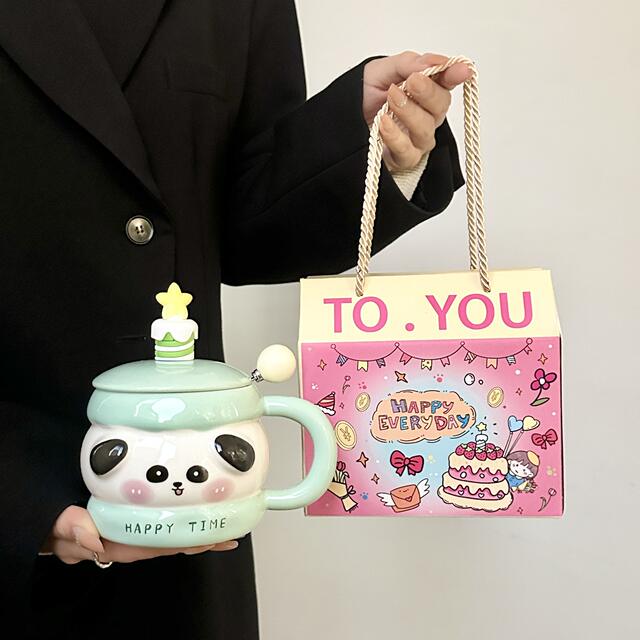 High Yan Value Girl's Heart Birthday Gift Piggy Cup for Male and Female Friends Couple Sisters Children's Gift Accompanying Gift detail 4