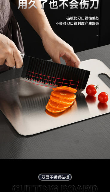 Stainless Steel Cutting Board Double-Sided Kitchen Household Mildew-Proof Cutting Board for Cutting Vegetables, Commercial Kneading Dough, Cutting Fruit Chopping Board, Rolling Panel detail 7