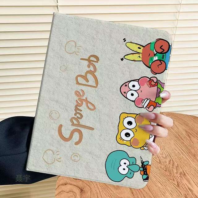 iPad Protective Case Air6/5/7 Spongebob Pro 11inch Book-Style Case 10.2/8/9/10 Sixth Generation 9.7 detail 3