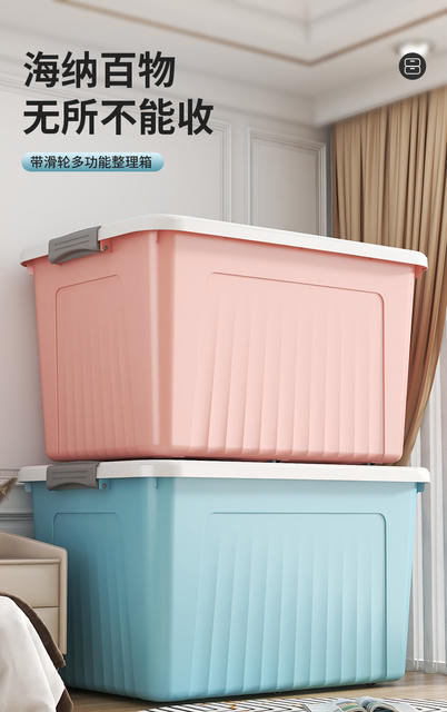 One-Piece Wholesale Household Clothing Storage Box with Lid, Large Storage Box, Toy Storage Box, Wardrobe Storage and Organization Box detail 3