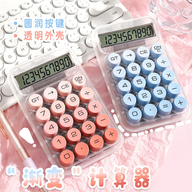 Round Mechanical Keyboard Computer with Gradient Color, Portable, High Aesthetic Value, Dopamine Calculator, Student Office Goddess Style detail 12