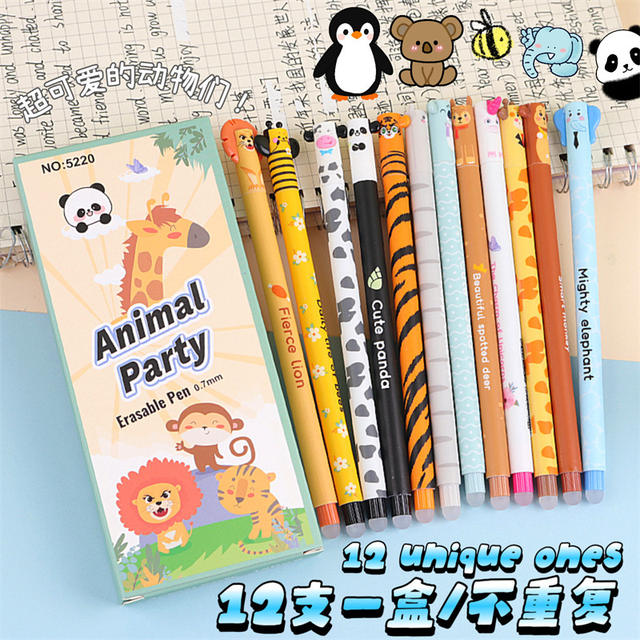 Erasable Pens, High-Quality Creative Stationery, Animal-Themed Erasable Gel Pens, Thermosensitive Erasable Pens, Gel Pens Specifically for Elementary School Students detail 5