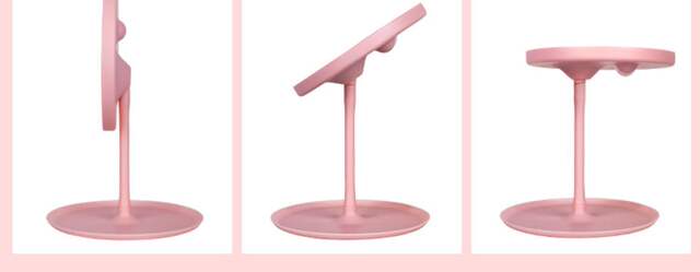 Cross-Border Led Makeup Mirror Three-Color Light Adjustable Desktop Mirror Fill-In Makeup Vanity Mirror Round Mirror detail 10