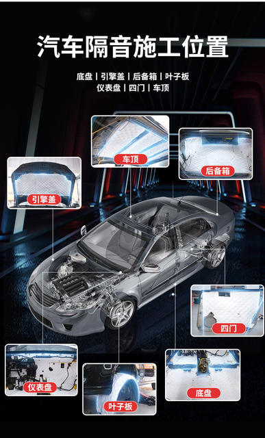 Automotive supplies sound insulation felt car sound insulation anti-shock plate sound insulation material whole car sound reduction Amazon cross-border OEM detail 10