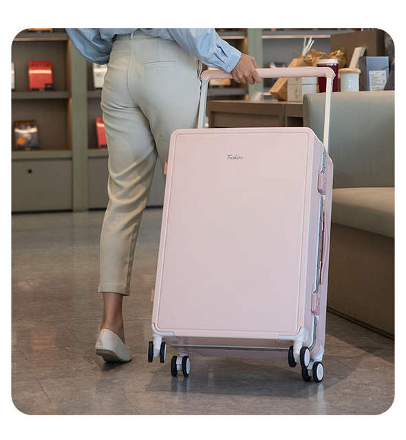 Wide Trolley Suitcase New Aluminum Frame Trolley Case Password Box Large Capacity Silent Multi-Functional Universal Wheel Suitcase detail 12