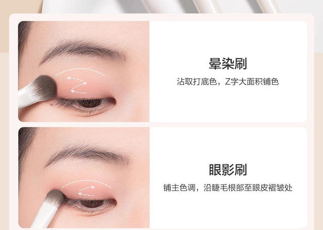 Eye shadow brush detail brush eye lying silkworm blooming down to brush soft hair tapered fine concealer makeup brush suit portable detail 5
