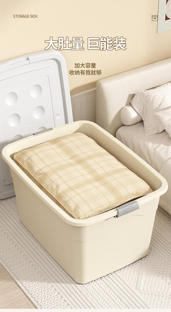 Plastic storage box extra large quilt storage box toy storage box clothes home finishing box wholesale detail 6