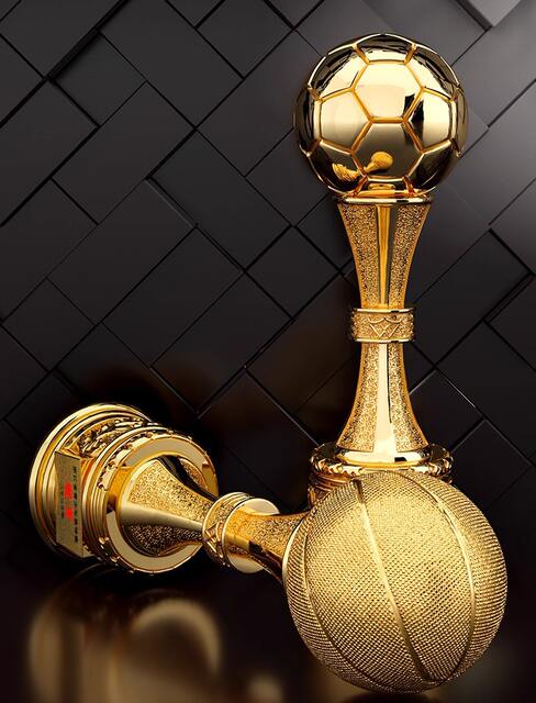 Basketball, Football, Badminton Trophy Customization Village Ba Gold, Silver, Bronze Volleyball Games Sports Competition Trophy Commemorative Plaque detail 3