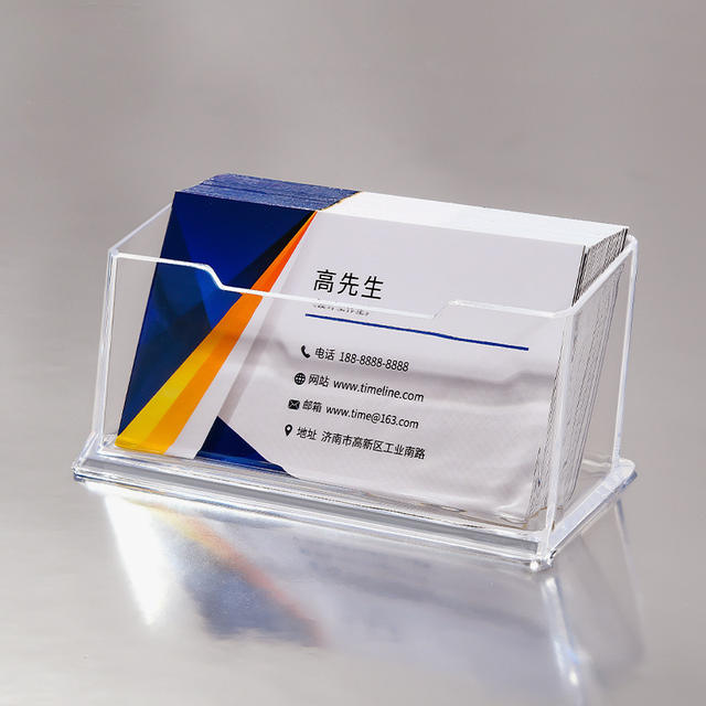 High-End Business Simple Transparent Acrylic Card Business Card Storage Box Large Capacity Multi-Functional Business Card Holder detail 3