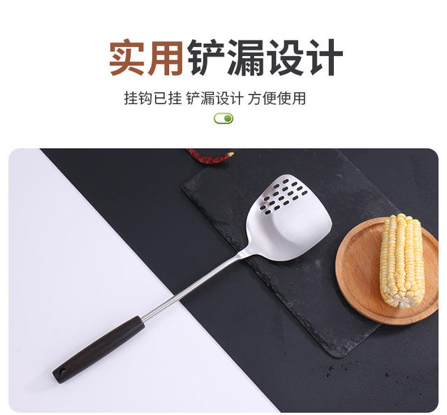 Spatula wholesale household products kitchenware stir-fry shovel stainless steel shovel spoon kitchen utensils home shovel vintage set detail 8
