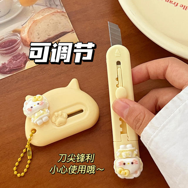 Cute Cat Utility Knife for Opening Packages, Journaling, and Cutting Paper, Ins Cream Style Portable Box Opener Knife Wholesale detail 8